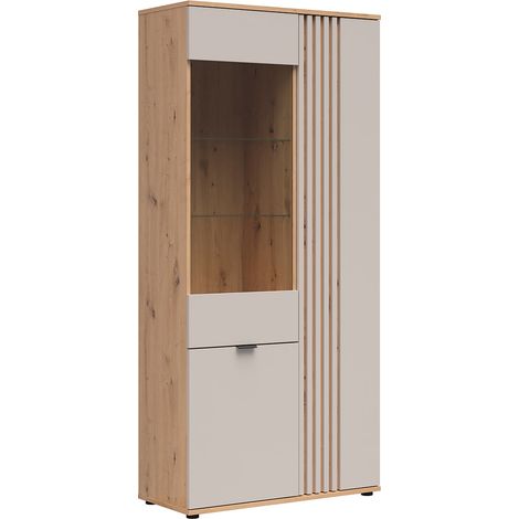 Vaisselier 3 portes Ezra Cachemire et Bois (1/5)