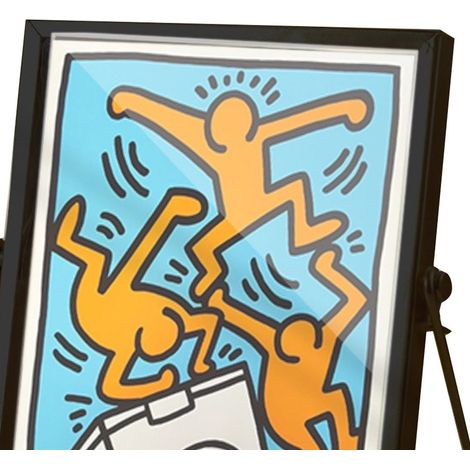 Cadre photo acrylique décoratif 14,5x19,5cm motif cartoon imperméable haute transparence, ornement acrylique CBS999B avec bordure métallique noire (1/4)