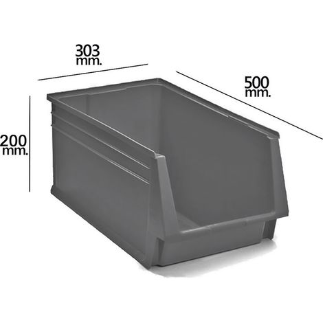 Cassetto impilabile grigio Nº58 500x303x200 mm.