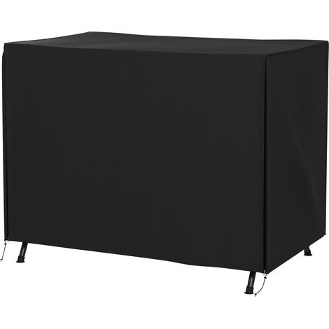Hollywoodschaukel Abdeckung 3 Sitzer, Wasserabweisend Winterfest Schutzhülle für Gartenschaukel, UV-Beständig Abdeckplane, Abdeckhaube, Reißfest 600D Oxford Gewebe, 205x124x164cm Schwarz Aosom (1/5)