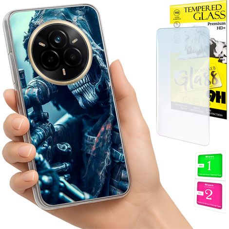 Custodia per Realme 14 Pro 5G con cover fotografica e vetro temperato 9H. (1/5)