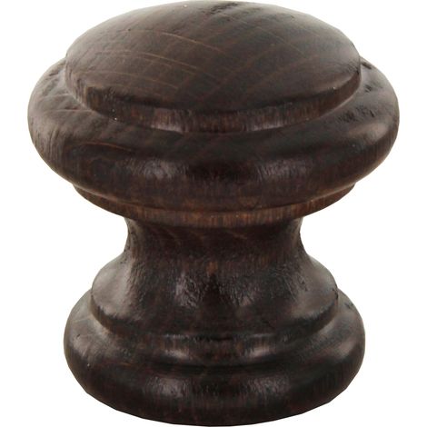 Blister pomolo legno noce 114a d 38 mm. 2 pezzi