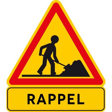 Signalisation de Travaux Temporaires Panneaux de Travaux Temporaires. Danger Chantier Temporaire - Attention rappel travaux - Panneau rétroréfléchissant