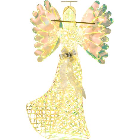 CASART Lighted Angel Christmas Decoration 3D Glittering Halo Angel (1/5)