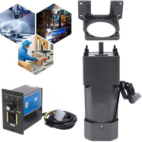 Motoréducteur avec support et boîte de vitesses, moteur à engrenages réglable, 220V 90W, moteur multifonctions pour toutes les industries (1/5)