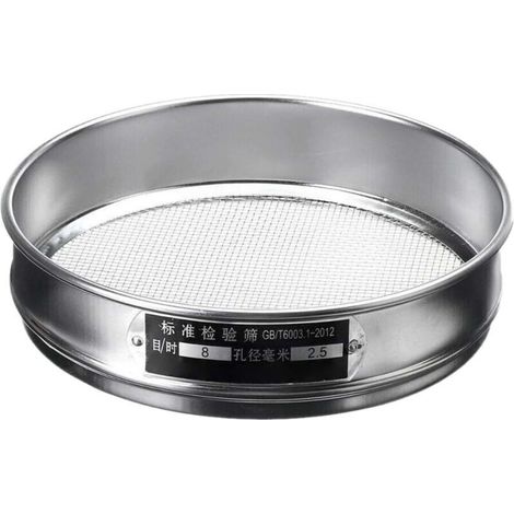 8 Mesh Tamis Farine Inox Tamis Jardin Tamis Cuisine Patisserie 2.5Mm Diamètre 20cm, Profondeur 5cm-DOU