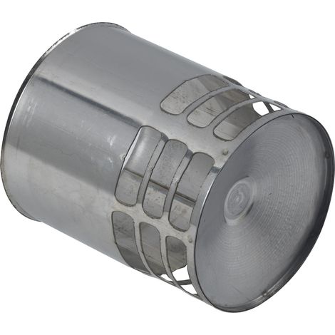 TEN – Terminal de protection inox 80 mm – Pour poêles à granulés – Protection durable – Installation facile en extérieur