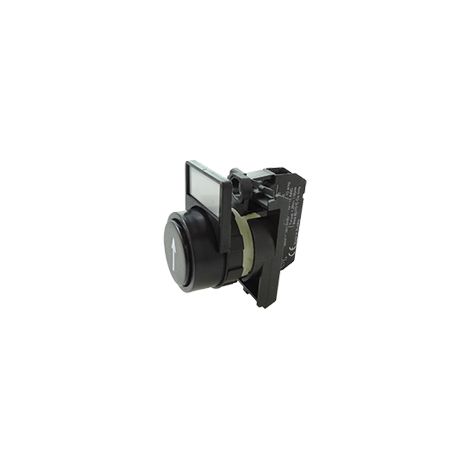 Bouton poussoir composé noir à fléche + 1NO BPCPBF1NO
