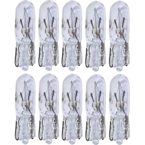 Lot de 10 ampoules T5 12V 1.2W pour tableau de bord (1/3)