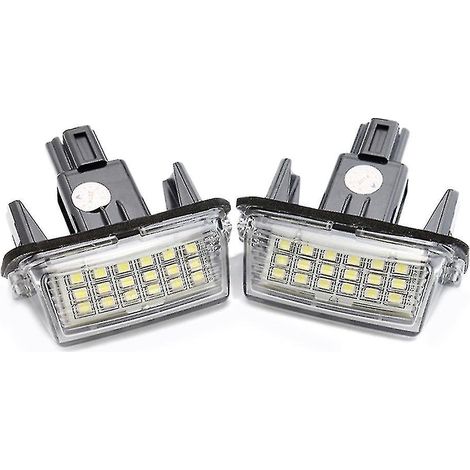 Ampoules LED 18 pouces pour éclairage de plaque d'immatriculation de voiture (compatibles Toyota Camry, Yaris et Corolla) - lot de 2 (1/3)