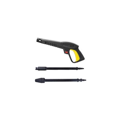 Pistolet et lance de lavage haute pression (buse jet d'eau) – Compatible avec nettoyeurs haute pression Lavor, Lavorwash, Vax, Craftsman et Briggs & Stratton (Pistolet + 2 lances)-