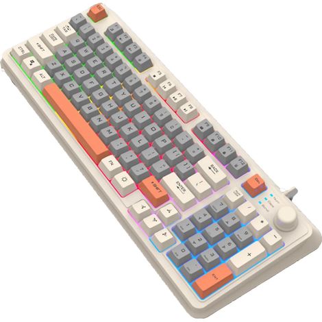 1 Clavier de jeu 94 touches, sensation mécanique, rétroéclairage personnalisable, raccourcis multimédia, bureau compact (1/5)