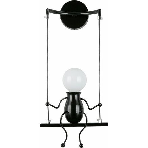 Fourniture transfrontalière mode applique murale créative postmoderne applique murale pour enfants lampe de chevet lampe créative couloir escalier balcon lampe-le noir (1/5)