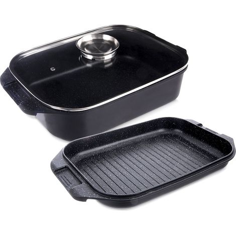 Granit-Bratpfannendeckel 3-in-1 Gänsekaraffe Induktions-Fleischbraten 7 l