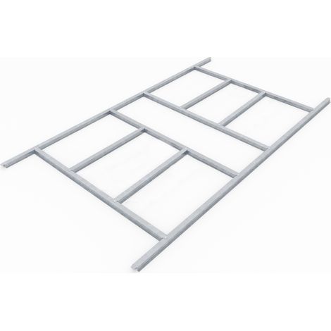 Pergart Fundamentbodenrahmen für Gerätehaus "Köln II 86", "Düsseldorf II 86", "Dresden II 86", aluminium blank, 162 x 226 x 2,6 cm