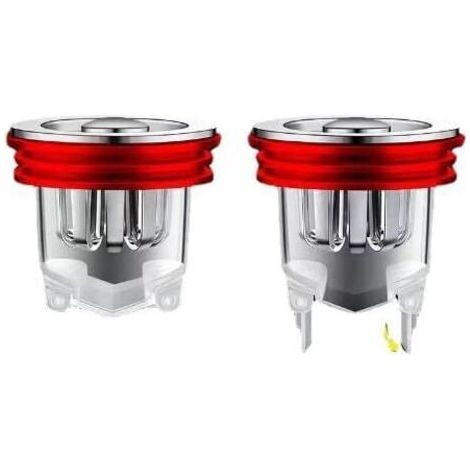 Bonde de douche de sol, lot de 2, raccord anti-odeurs, sans filtre, pour fuites de tuyauterie salle de bain et cuisine (1/4)