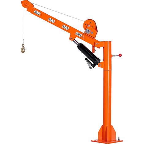 Mophorn Grúa para camioneta con capacidad de carga de 453,6 kg, equipada con enganche, gato hidráulico, cabrestante manual, brazo telescópico, rotación de 360° y base plegable de acero (1/5)