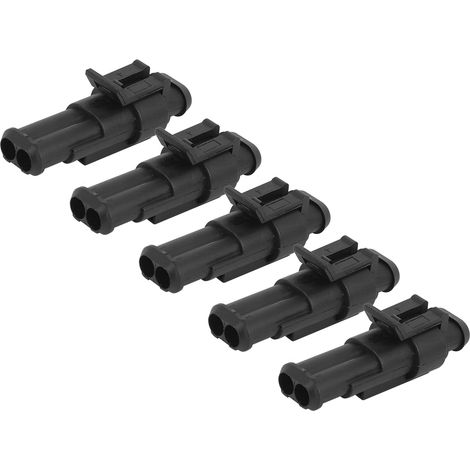 10 Sets 2-polige Kfz-Elektrik-Steckverbinder, wasserdicht, Stecker, Buchse (1/5)