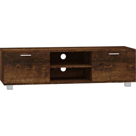 Mobile TV multimediale scaffale per televisione televisione buffet sala da pranzo soggiorno camera da letto rovere affumicato 140 x 40,5 x 35 cm derivati del legno marrone 020027333