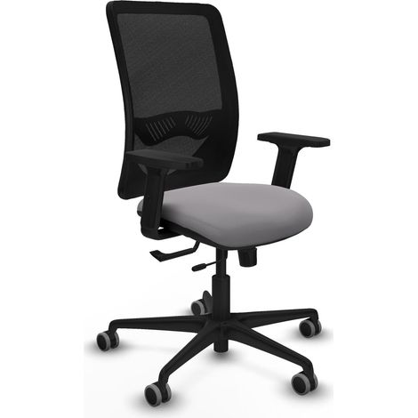 Silla de oficina piqueras y crespo Zulema gris piel sintética malla (1/2)