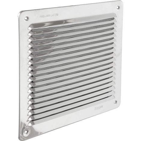 La Ventilazione LAR2323IN Griglia di Ventilazione Quadra da Sovrapporre con rete antinsetti, Inox430, dimensioni 228x228 mm (1/4)