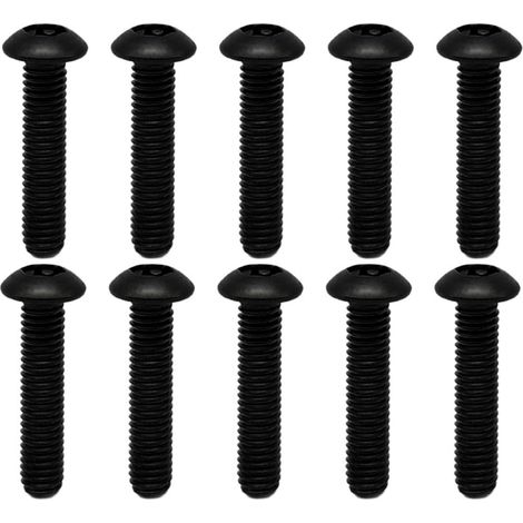 10 Pièces Vis à Tête Ronde Torx en Titane M3, Boulon a Tête de Bouton ISO14583 Petites Vis à Métaux Entièrement Filetées, Boulons de Fixations (1/5)