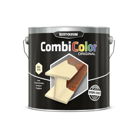 Peinture anti-rouille COMBICOLOR - ivoire clair RAL 1015 - 2.5 L - RUST-OLEUM