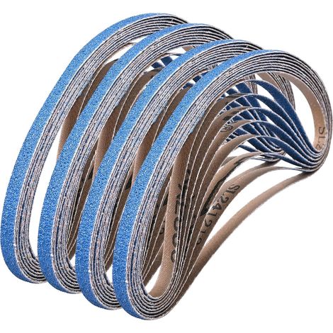 Bandes Abrasives 9 x 533 mm, 30 Pièces Bandes Abrasives Grain 60 pour Ponceuse à Bande pour Métal Bois (1/5)