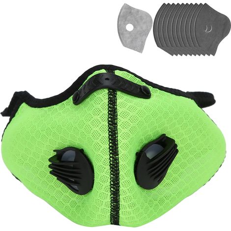 Lot de 2 Filtres de Protection Respiratoire avec Valve, Kit Accessoires de Remplacement pour Masque Facial Chaud, Pièces Détachées Réutilisables (1/5)