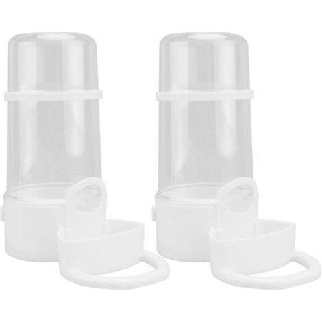 2Pcs Automatic Bird Feeder Water Dispenser Container Drinker Waterer for Farm Parrots Parakeet Cockatiel Lovebirds 16X14CM (1/4)