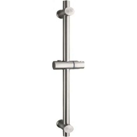 Barre de douche, Barre de douche en acier inoxydable 304 avec supports de fixation réglables en hauteur et en angle