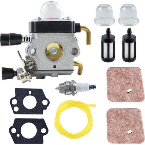 Kit carburateur STIHL FS80 pour HL75, HT70, HT75, SP85, FS85R, FS85T, FS85RX, avec filtre, bougie, joint et kit de durites (1/5)