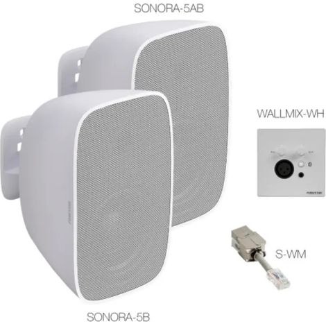 Kit audio Coppia di casse attive con mixer White Fonestar Sonora Sonora-wm5-wh