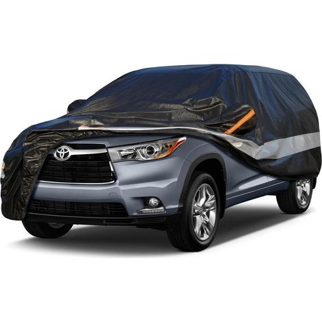 10-Schicht Autoabdeckung wasserdicht atmungsaktiv für Toyota Highlander (2014-2023) Schwarz (1/5)