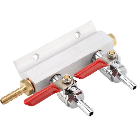 Set mit 2 CO2-Luftverteilern, 2-Wege-Zapfsäulen für Heimbrauen und Bierherstellung (1/5)