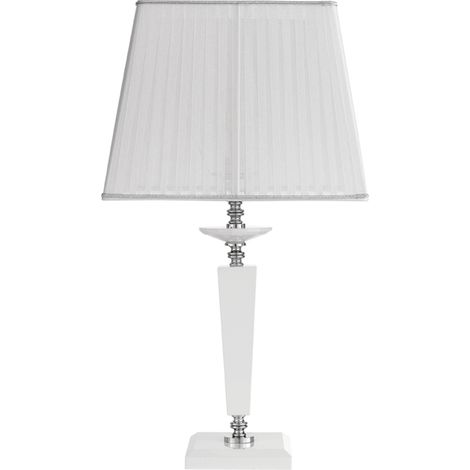 Lume da tavolo 33x64 cm CHERUBINI in vetro e cristallo ottico Bianco (1/3)