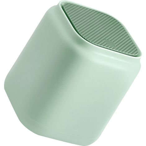 Poubelle de bureau compacte avec couvercle poussoir mini corbeille à déchets pour maison chambre étude vert PP (1/5)