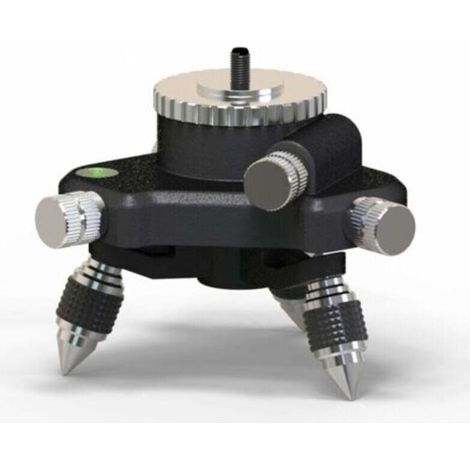 Adaptateur de nivellement laser – Base rotative à 360° pour la connexion d'un trépied de nivellement laser linéaire, base de trépied pivotante pour adaptateurs de nivellement de 6,35 mm et 5/8". (1/4)