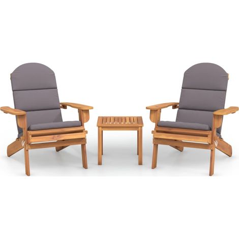 Maison Exclusive - Ensemble de salon de jardin Adirondack 3 pcs bois acacia solide (1/5)