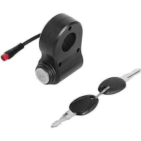 Système d'allumage antivol compatible avec la trottinette électrique Kukirin G2 Max/Pro, avec clé et interrupteur d'accélérateur/d'alimentation à 2 broches. WHBYV (1/4)