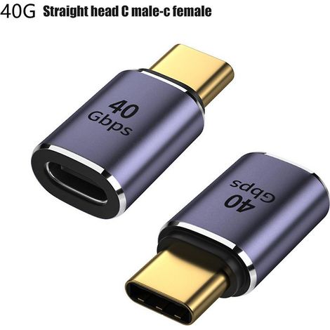 Adaptateur USB-C vers USB-C coudé à 90° - Convertisseur de charge rapide Type C 40 Gbit/s 100 W - Meilleure vente (1/4)