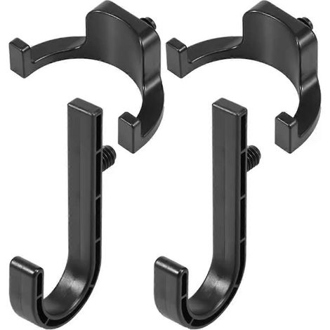 Set mit 4 Hängehaken für Gartenhäuser. Einfach zu montierende U- und J-förmige Haken. Praktisches Zubehör für die Gartenhausaufbewahrung. (1/5)