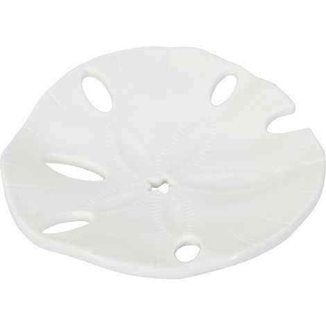 Portasapone a forma di foglia di loto, bianco, 12,211,61,8 cm, un portasapone rotondo da bagno senza foratura con sistema di drenaggio. (1/5)