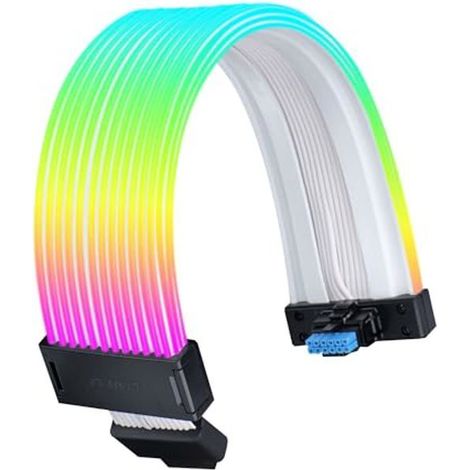 Cable de extensión - Lian Li - Strimer Wireless - 12+4 Pin - Blanco - Conector (1/2)