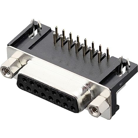 encitech DRB-15F-TBG-110 2103-2100-12 D-SUB Buchsenleiste 90 ° Polzahl: 15 Lötpins 1 St. Tray