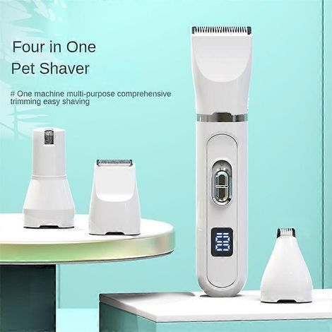 HONORNIC - Tondeuse à cheveux de sécurité avec tête de coupe lavable, tondeuse à dégradé silencieuse, sans poils, lavable, tondeuse électrique pour animaux de compagnie, tondeuse basse pour le rasage (1/4)