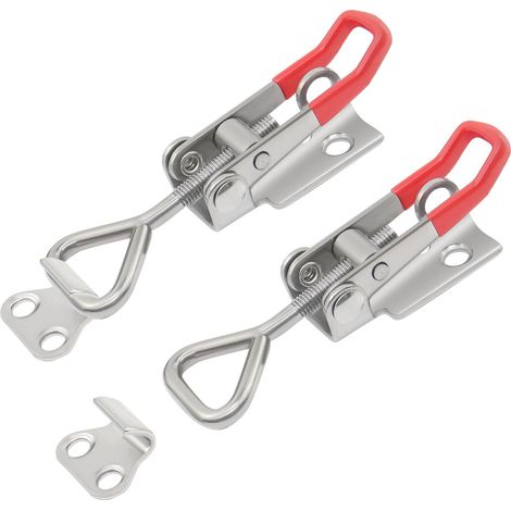 2 Pièces M5 Loquet a Bascule, Fermeture à Levier en Acier Inoxydable, Réglable Fermeture Remorque, Pince Fermoir Attache Rapide pour Armoire Boîte (1/5)