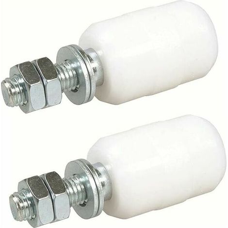 Olive De Guidage Supérieure Nylon, 2 Unitésrouleaux pour Porte Coulissante, Fixation avec Tige Filetée, Olive ou Galet de Guidage pour Portail Coulissant ou Applications (40 x 60MM) 56Vingt (1/5)