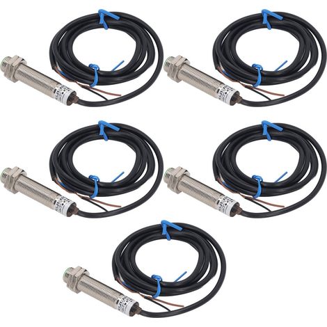 Lot de 5 capteurs inductifs LJ12A3-2-Z/BX 6-36VDC M12 NPN contact NO interrupteur proximité (1/5)