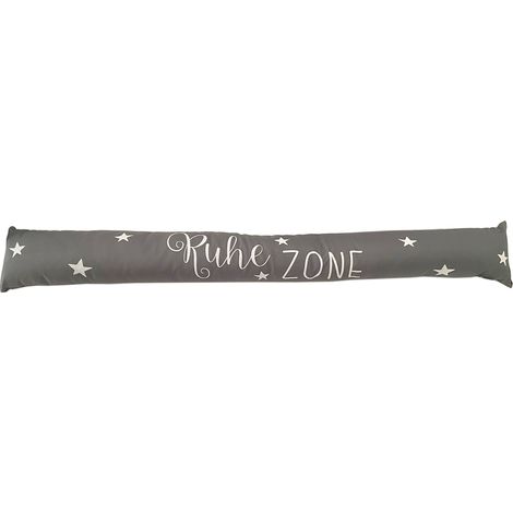 Zugluftstopper Unifarben mit Spruch-M993030-anthrazit